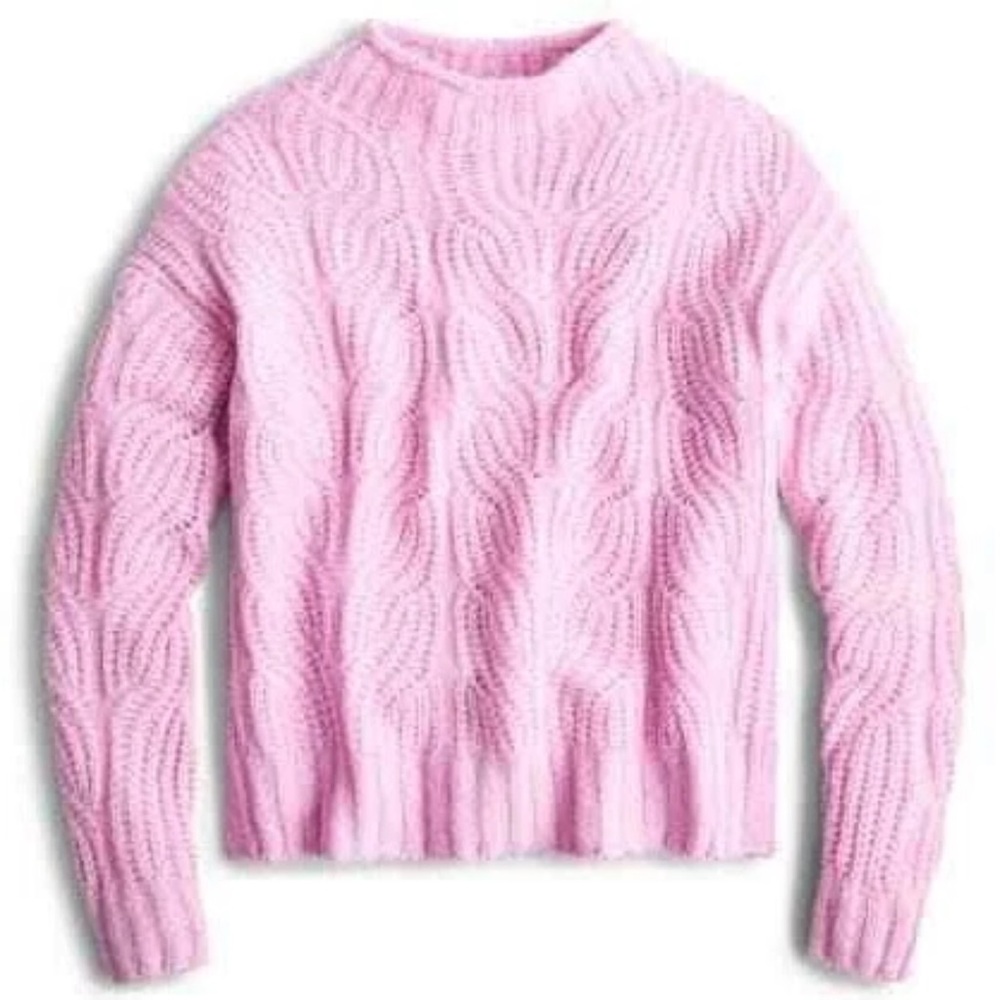 J. Crew Purple Pointelle Cable Knit Sweater Size: XXL New